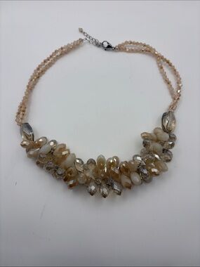 Champagne Cluster Beaded Necklace - Women Jewelry